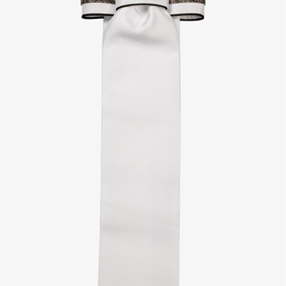 Plastrón EQUESTRO Impero Dressage blanco/negro con brillantes - Imagen 2